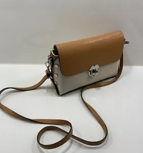 VERA PELLE Damen Tasche Umhängetasche Italien Beige Braun UVP 159€ Gebraucht - Bild 1 von 8