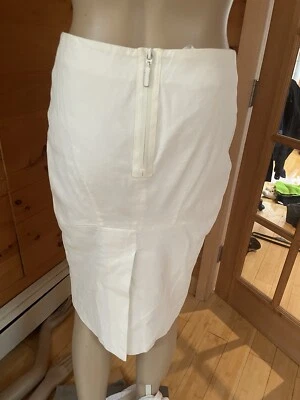 Falda lápiz de lino blanco Armani hasta la rodilla talla 40 Italia Foto 1 de 4