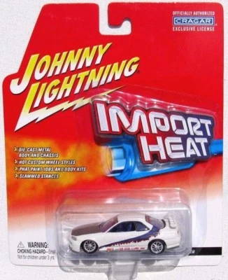 JOHNNY LIGHTNING IMPORT HEAT NISSAN SKYLINE GT-R CUSTOM CARBON FIBER HOOD - Image 1 of 3