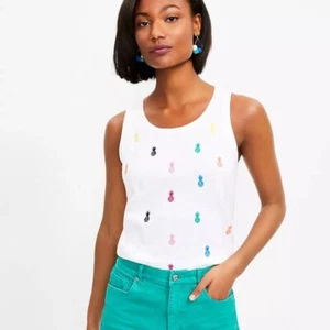 Loft Pineapple Sweater Tank - Picture 1 of 7