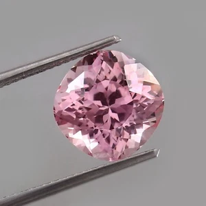 Piedra preciosa suelta morganita color rosa impecable natural de 6,50 quilates corte cojín 10x10 mm - Imagen 1 de 4