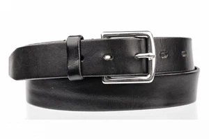 Banana Republic Black Italian Cow leather belt size 34" Made in USA - Picture 1 of 7