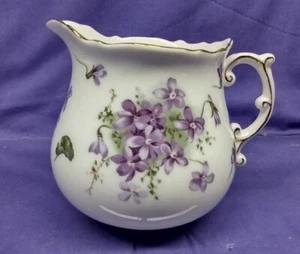 (L9) JARRA CREMA CREMA VIOLETAS VICTORIANAS HAMMERSLEY - NUEVO ESTADO - ¡ENVÍO RÁPIDO! - Imagen 1 de 6