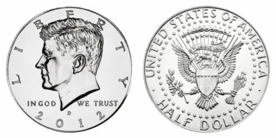 2012 D President Kennedy Half Dollar Fifty Cent Coin U.S Mint Roll Collectible - Image 1 of 2
