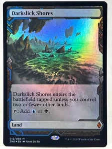Darkslick Shores NM/M* FOIL EXPEDITION Zendikar Rising 012/030 mtg -UnltdCards - Picture 1 of 2