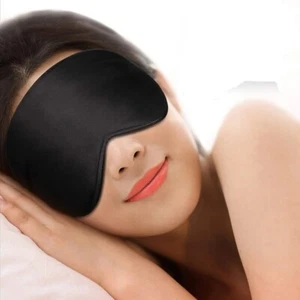 Ultra Soft Skin Friendly Sleep Mask Pure Natural Silk Fabric and Cotton Filled - Picture 1 of 7