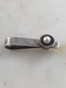 Corbata o clip para dinero Orvelo México Taxco vintage de plata esterlina maciza 3,7 gramos - Imagen 1 de 4