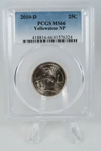 2010-D PCGS MS66 Yellowstone NP Quarter Business Strike 25C - Picture 1 of 2