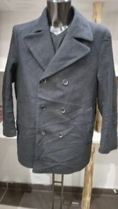 COTTON REPUBBLICA Coat IN Wool Blend Used Man Blue TG 50 PGS418PI - Picture 1 of 7