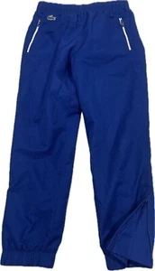 Lacoste Boys Track Pants Blue Lined Jogger Cinch Waist Size 8 / 128 Cm - Picture 1 of 8