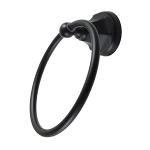 Kingston Brass BA4814MB 6 in. Wall Mounted Metropolitan Towel Ring - Matte Black - Picture 1 of 1