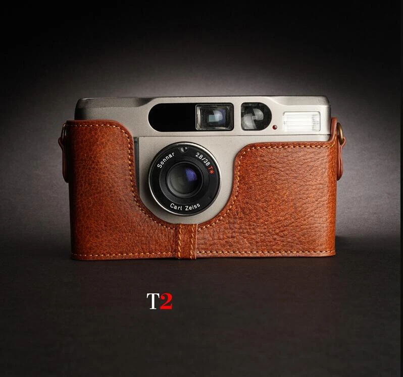 Handmade Genuine Leather Half Camera Case Cover For CONTAX T3 T2 Tix - Image 1 of 4