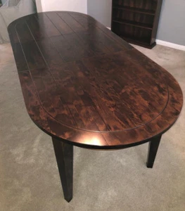 Dinning Table Dark Real Solid Wood - Picture 1 of 4