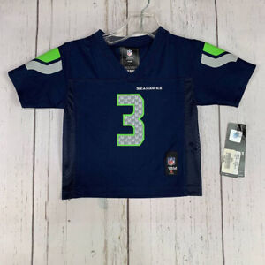 Seattle Seahawks Russel Wilson 3 NFL 18M Pullover Blue Jersey Shirt New Infant