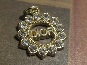 DIOR ZIP PULL 20MM gold tone, RHINESTONES THIS IS FOR 1 - Picture 1 of 3