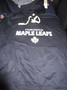 NWT NHL HOCKEY Toronto Maple Leafs TIE NECK HOODED HOODIE SWEATSHIRT NAVY 3X - Picture 1 of 2