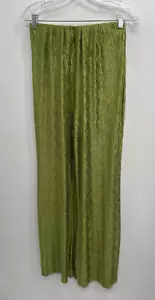 ASTR The Label Women's Avacado Green Wide Leg Plisse Pants Size Medium - Picture 1 of 17
