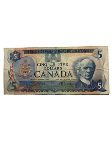 1979 Canada $5 Five Dollar Banknote Crow - Bouey - Picture 1 of 2