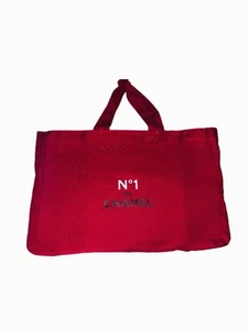 CHANEL Red 100% Cotton Tote Gift With Purchase - Picture 1 of 3