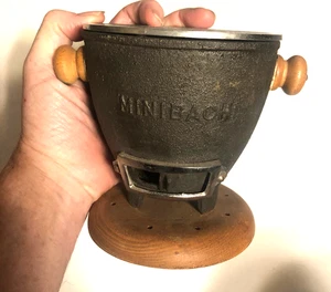 Hibachi Grill Mini Portable Small Charcoal Camping Barbecue Grill 100% Cast Iron - Picture 1 of 8