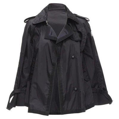 Poncho corta-vento Moncler Yukiko Giubbotto botões de pressão colarinho tamanho 0 XS - Imagem 1 de 4