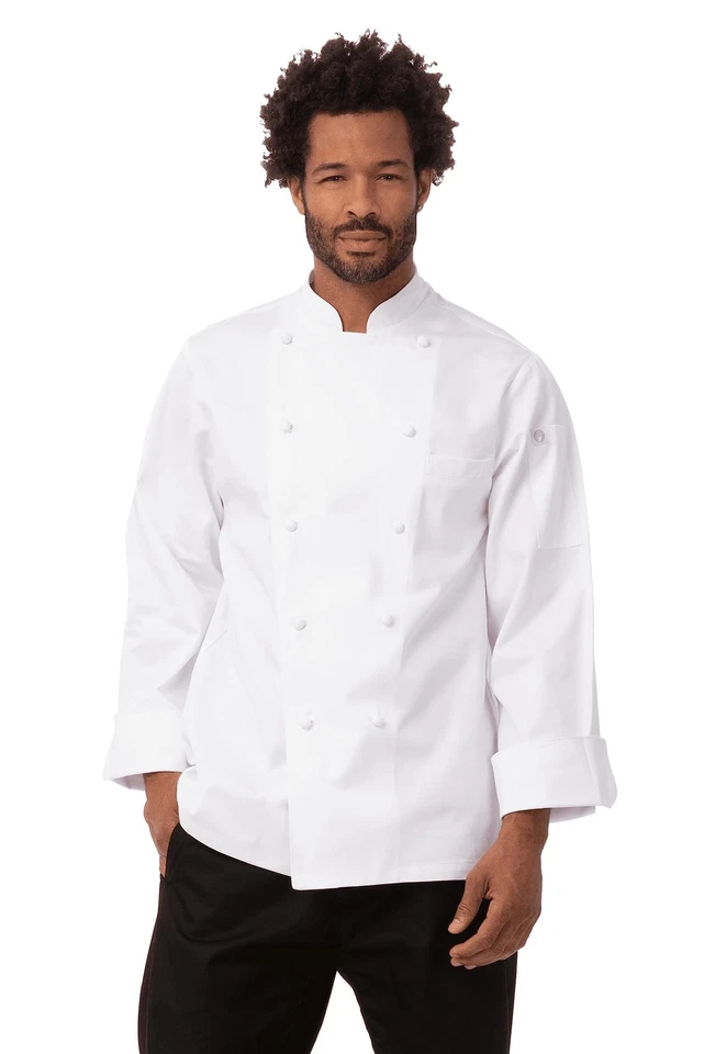 Men's Henri Executive Chef Coat, White, 42 - Image 1 of 1