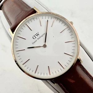Daniel Wellington Classic Sheffield Watch Men 36mm Rose Gold Tone - New Battery - Picture 1 of 13
