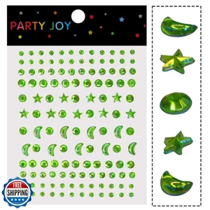 Gemas faciales estrellas lunares joyas palo para mujer cabello cara diamantes cristal rin - Imagen 1 de 5