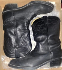 Durango Men's Oiled Black Leather Western Cowboy Boots TR760 Size 11 EE - Picture 1 of 4