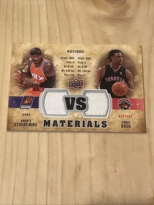 Maglia Upper Deck 2009-10 Amare Stoudemire / Chris Bosh VS Materials #427/600 - Foto 1 di 2