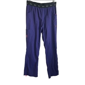 Koi Lite Women Scrub Pants M Purple Straight Leg Slim Fit Medical Uniform Nurse - Picture 1 of 12
