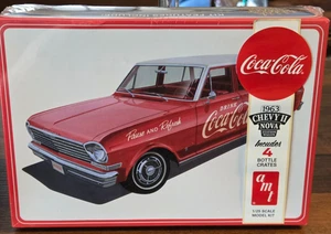 AMT 1963 Chevy II Nova Wagon Coca Cola Model Kit w/4 Bottle Crates 1/25 Scale - Picture 1 of 5