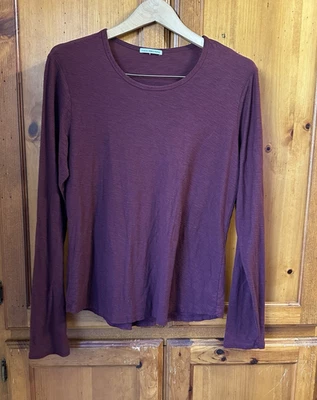 Standard James Perse Crew Neck Red Long Sleeve Tee T-Shirt Top Women's 3 L Large - Image 1 of 4