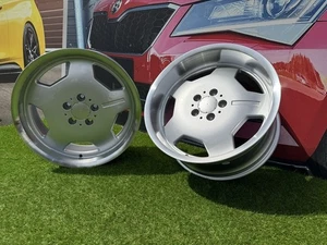 4X R16" 5X112 AMG Monoblock Aero Style Silver Polished Lip Wheels: Fits For W124 - Picture 1 of 10