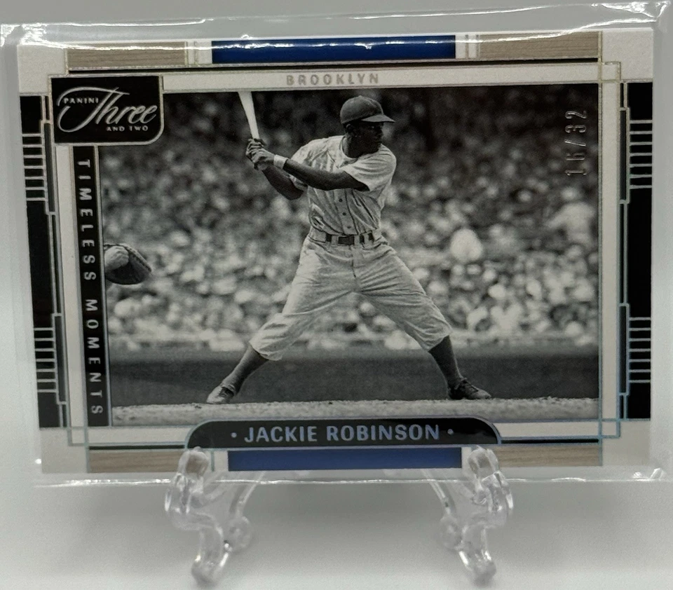 Jackie Robinson 2024 Panini Three & Two Timeless Moments Full Count /32! Dodgers - Image 1 of 3