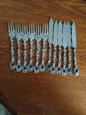 Couvert En Argent Italien 19 Ieme - Photo 1/4