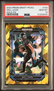 2023 Panini Prizm Draft Picks #103 Will Levis Gold Ice PSA 10 - Foto 1 di 2
