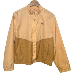 Vintage Lacoste Size Large Made in Taiwan Izod Alligator Snap Up Jacket - Picture 1 of 11