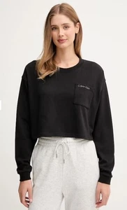 Calvin Klein Felpa Donna Manica Lunga Cotone LV00QS7516 - Foto 1 di 9