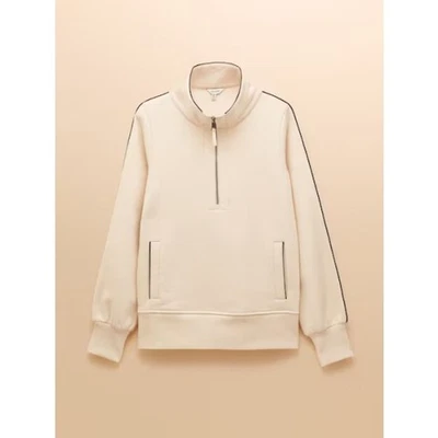 Sudadera Joules Bronte Crema Cuello Embudo Cuarto Cremallera - 12 14 16 18 - Nueva con Etiquetas Foto 1 de 4