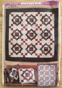 Butterick 5732 Sewing Pattern Aunt Nancy’s Quilt Blanket Pillows Throw UNCUT FF - Picture 1 of 4