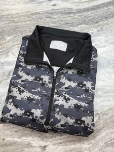 Straight Down Marshall 1/4 Zip Shirt Long Sleeve Camo Grayhawk Golf Club Mens M - Picture 1 of 10