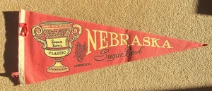 NEBRASKA CORNHUSKERS AT SUGAR BOWL FELT PENNANT - Picture 1 of 2