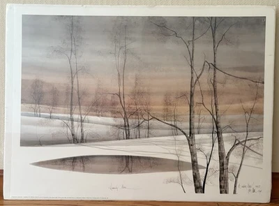 Litografía firmada por P. Buckley Moss "Heavenly Morn" 1993 117/1000 impresión rara Foto 1 de 4