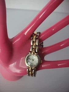 Vintage TN Wristwatch Watch Womens Gold Tone Silver Tone Skeleton Analog Jewelry - Picture 1 of 11