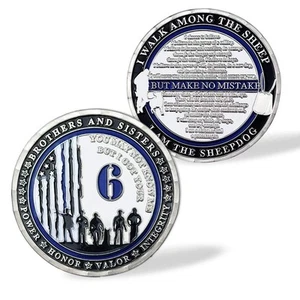 Custom Law Enforcement Challenge Coin - Unique Police Officer Gift Token - Picture 1 of 7
