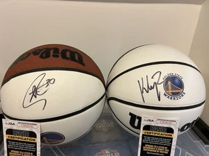 Stephen Curry & Klay Thompson - 2 handsignierte Basketbälle - Wilson - COA JSA - Bild 1 von 3