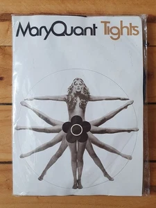 Vintage Mary Quant Nylon Tights 1970s - Black Tall - Picture 1 of 2