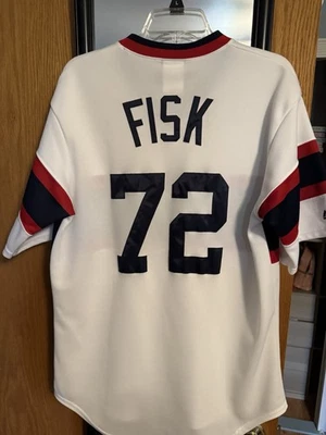 Jersey Carlton Fisk Cooperstown Collection Chicago White Sox - adulto mediano Foto 1 de 2