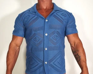 MAGLIONE CARDIGAN BLU SPESSO TAGLIA SMALL (CORRE ALLA GRANDE) - Foto 1 di 4